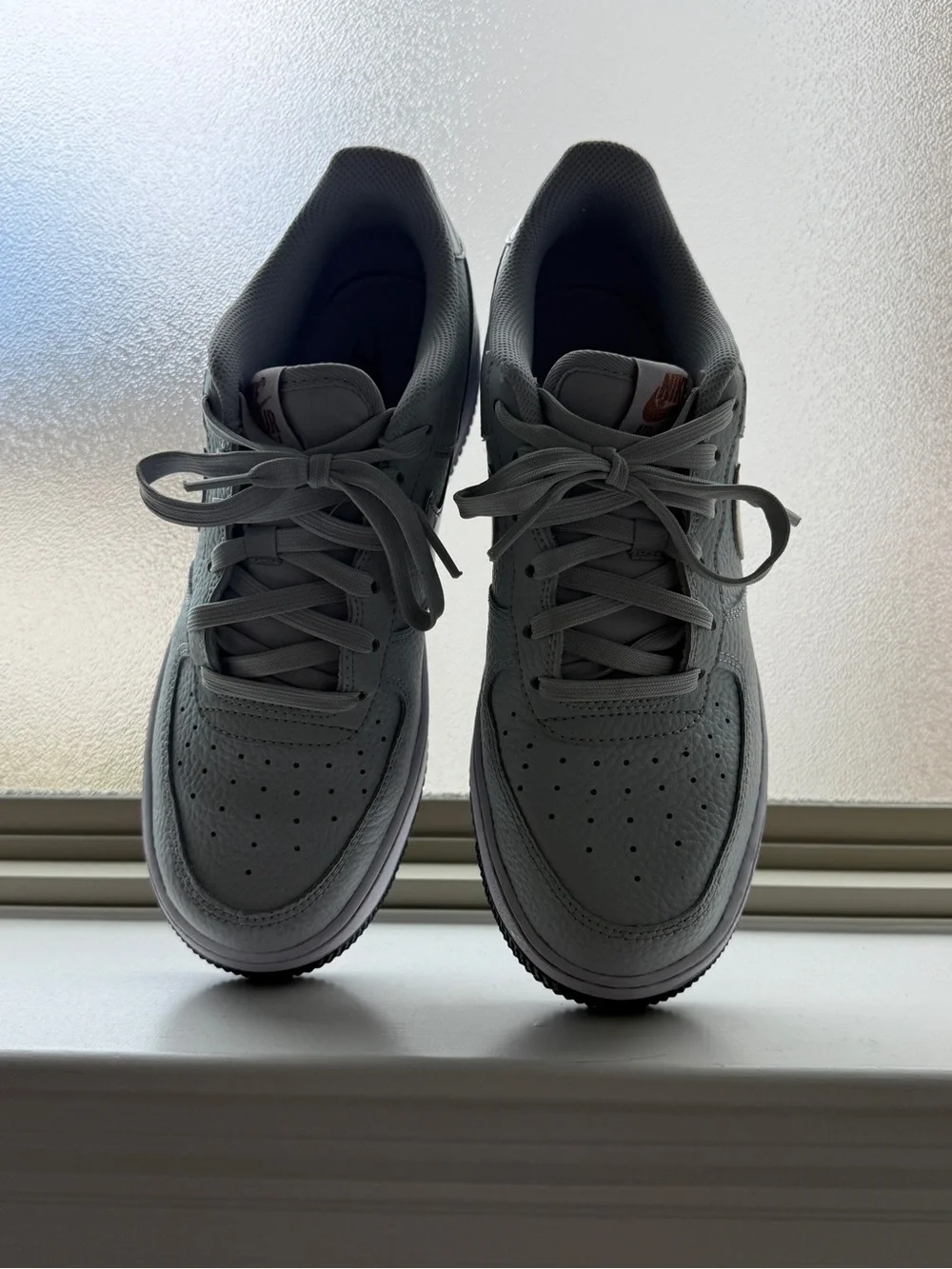 Nike AirForce Light Grey with Silver Swoosh